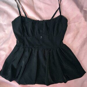 Black babydoll cami